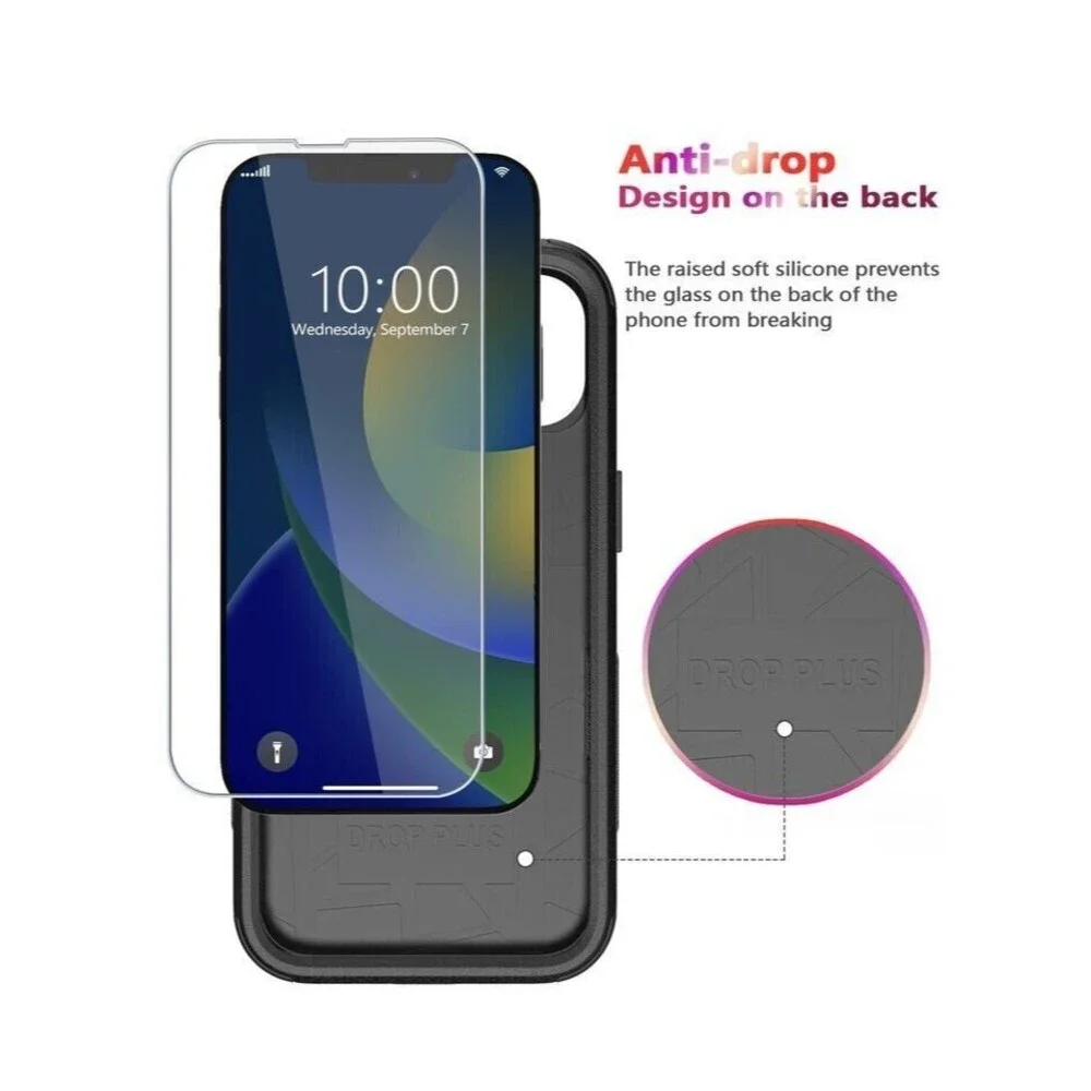 Diverbox for iPhone 14 Case [Shock-proof] [Drop-proof] [Tempered Glass Screen +